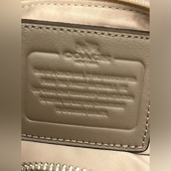 COACH Suede Taupe Tote Bag Silver hardware - Picture 2 of 13